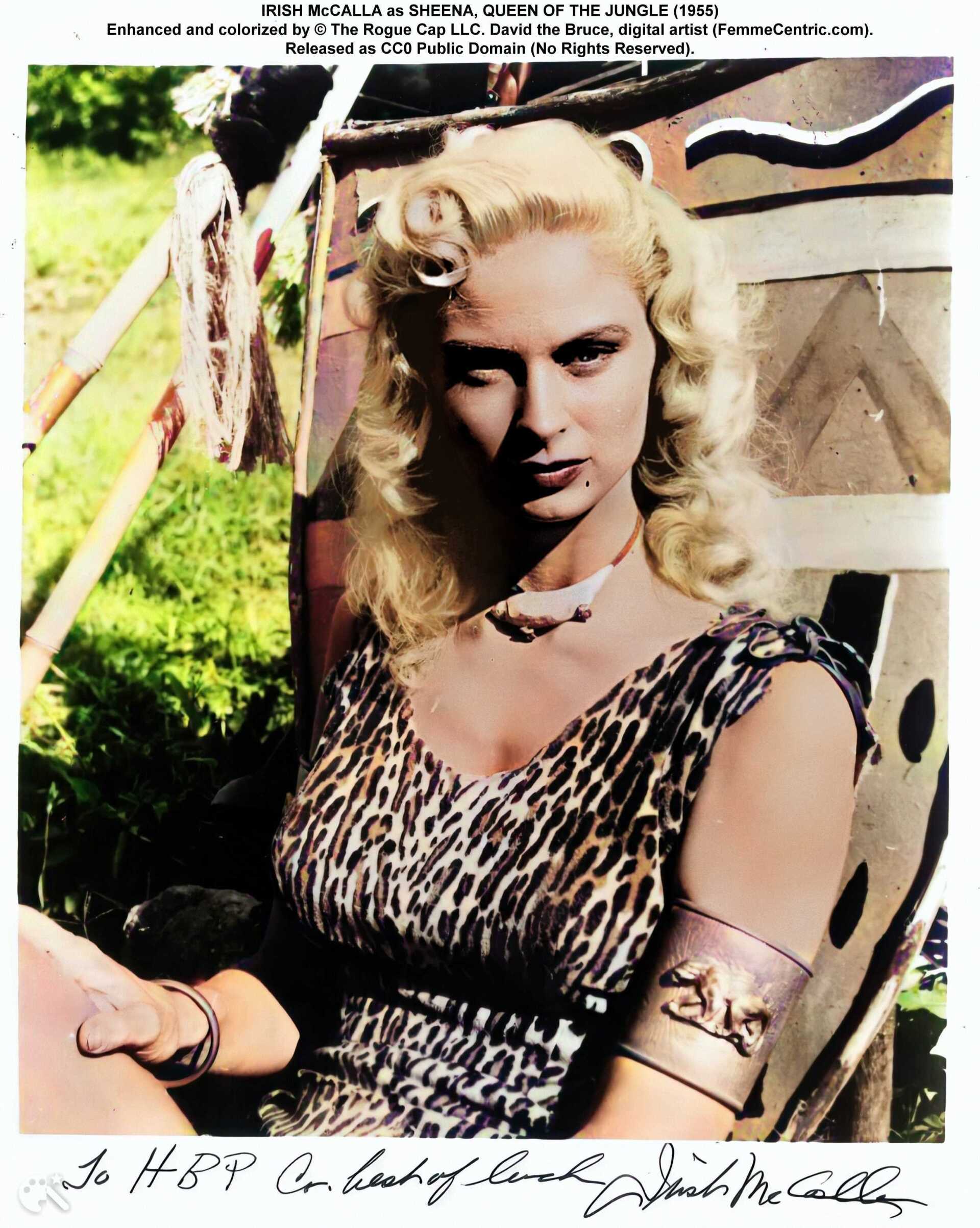 Sheena Queen Of The Jungle Irish Mccalla